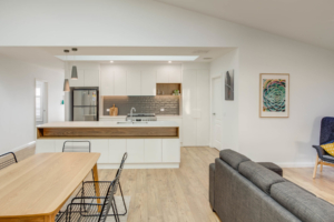 Square Set Home with Raked Ceiling and Skylight